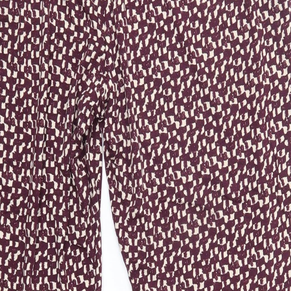 NEXT Womens Purple  Viscose Trousers  Size 18 L28 in Regular