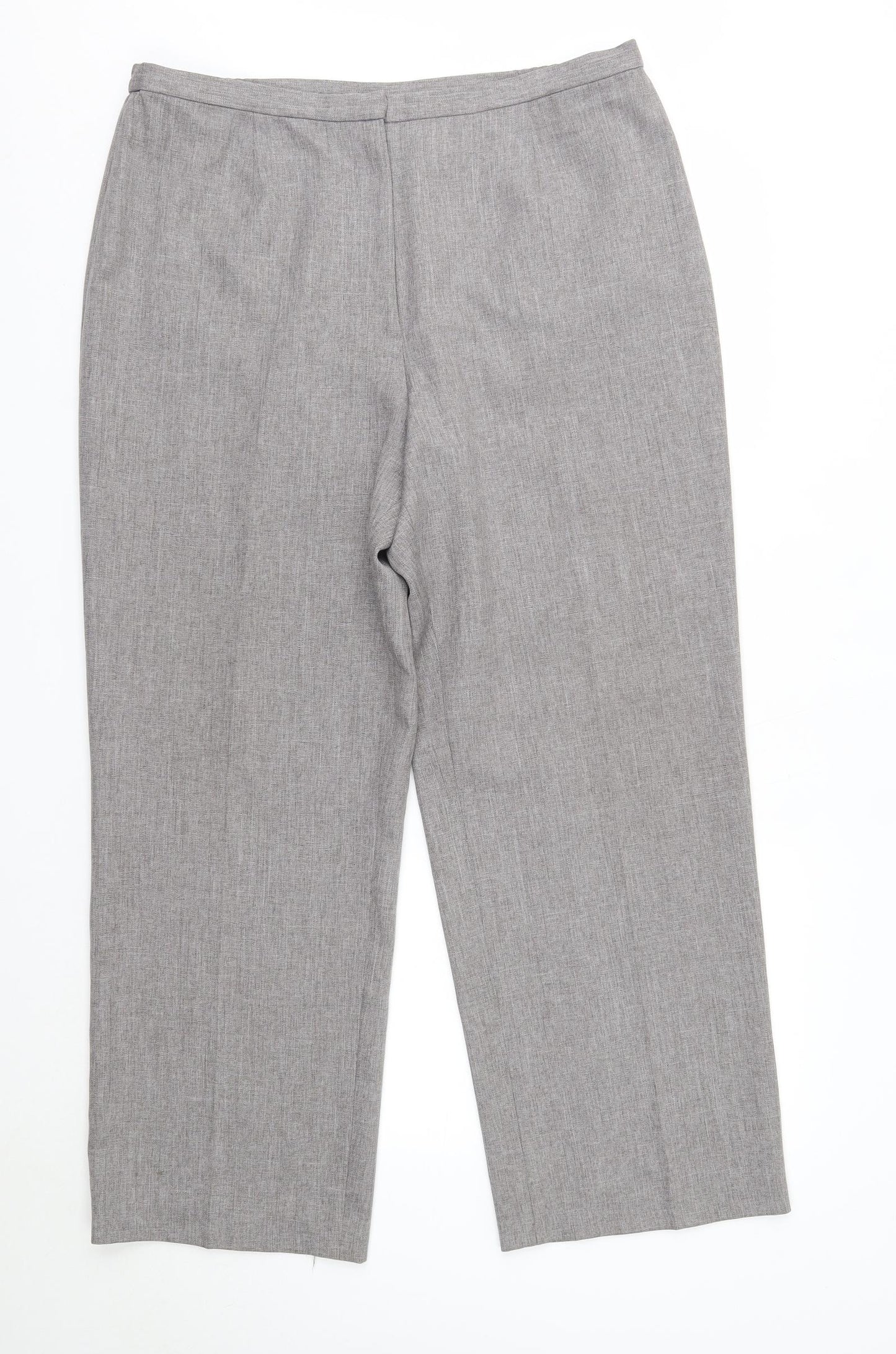 Agenda Womens Grey  Polyester Dress Pants Trousers Size 18 L28 in Regular