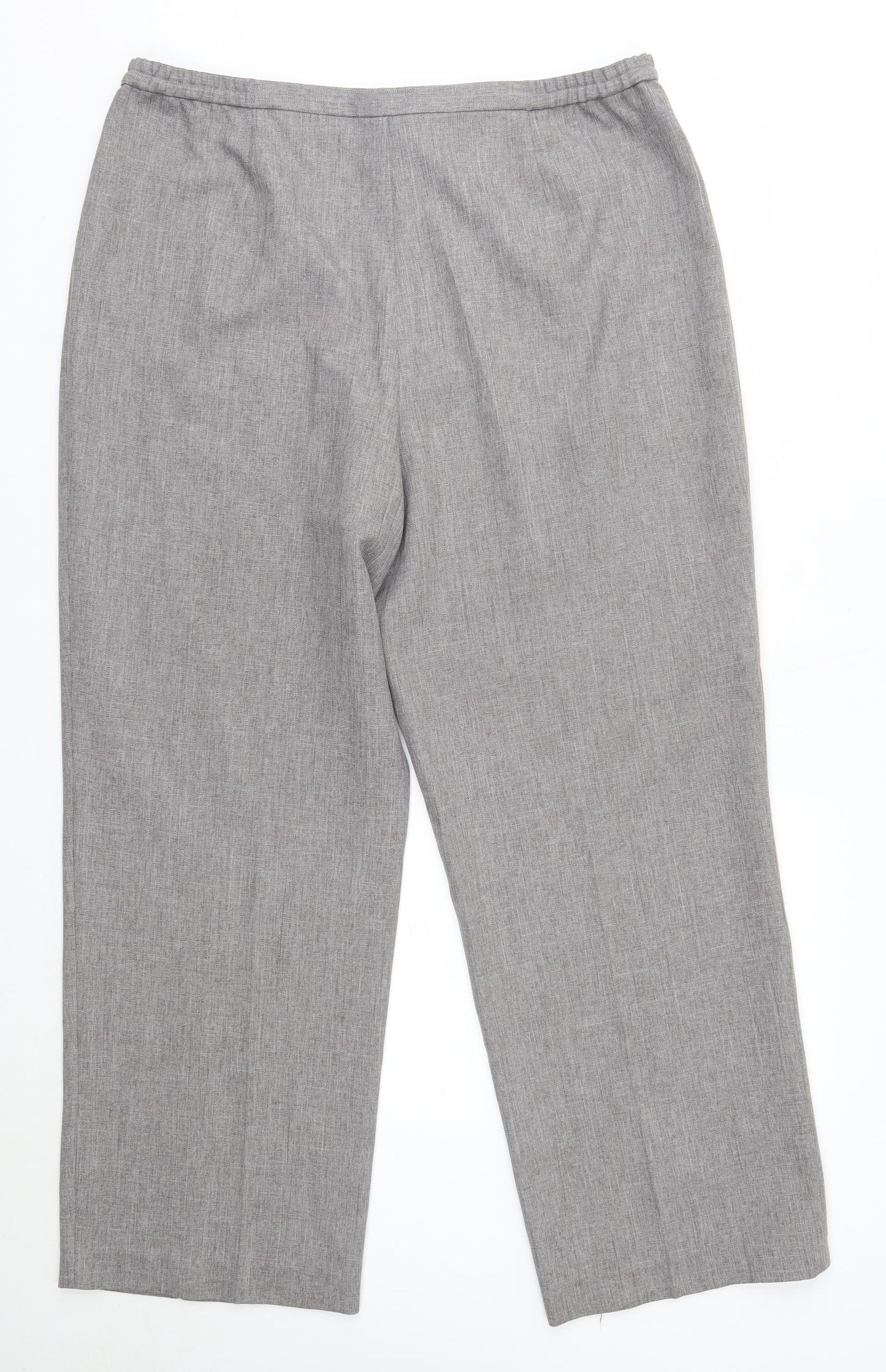 Agenda Womens Grey  Polyester Dress Pants Trousers Size 18 L28 in Regular