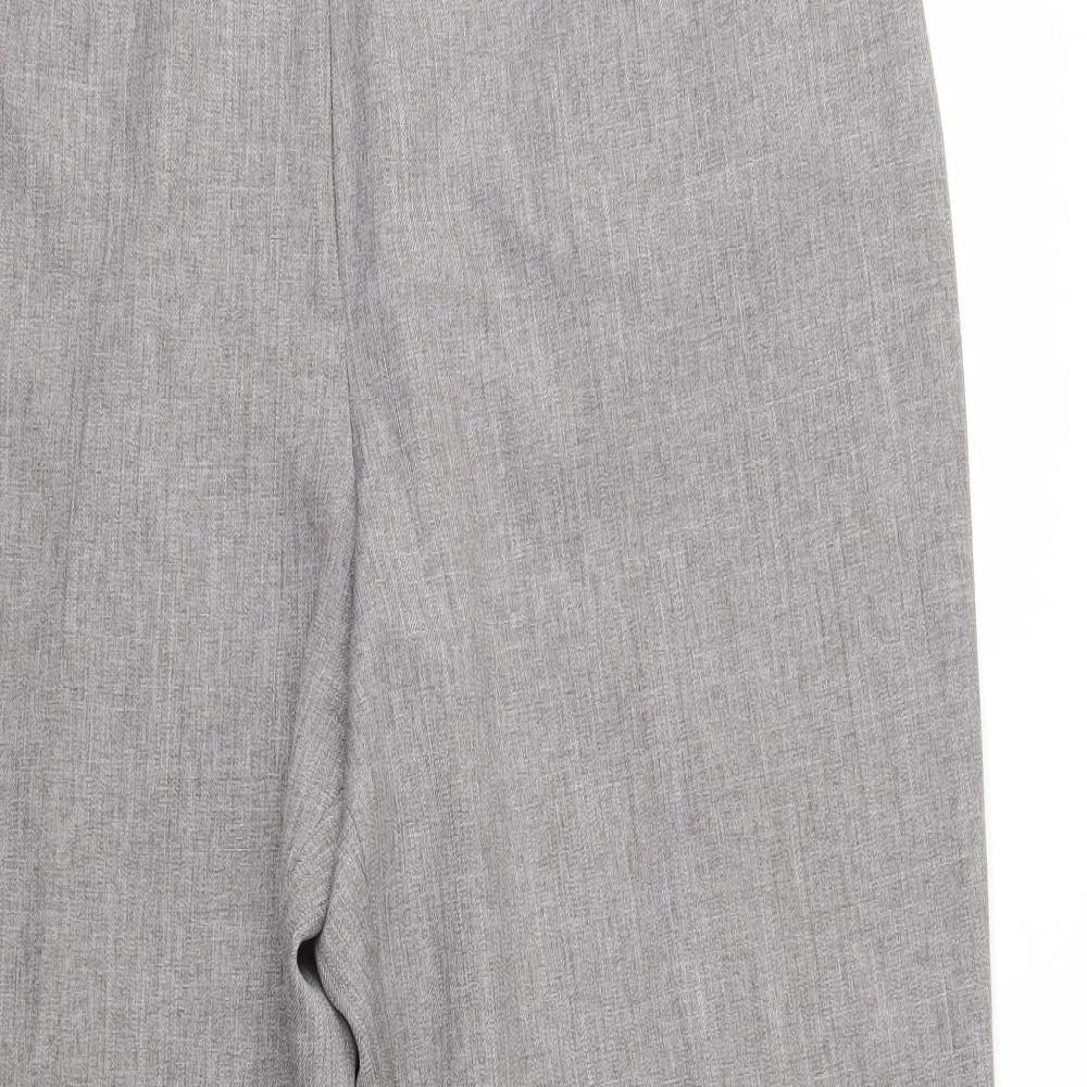Agenda Womens Grey  Polyester Dress Pants Trousers Size 18 L28 in Regular