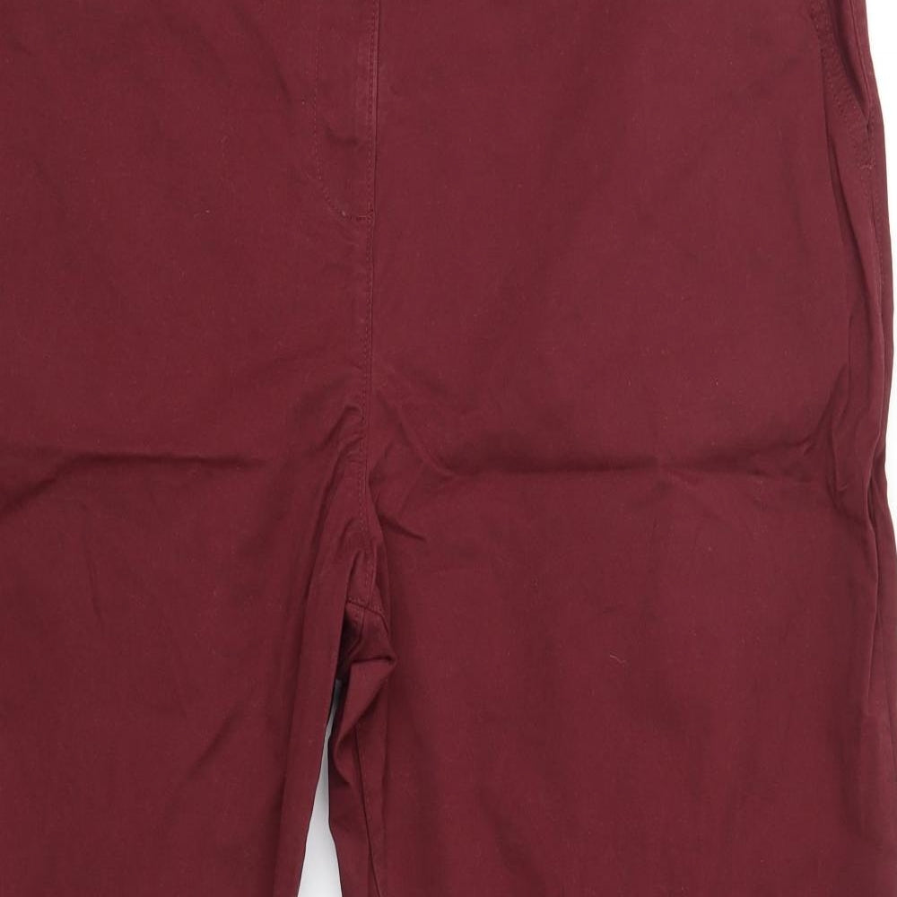 NEXT Womens Red  Cotton Trousers  Size 20 L26 in Regular