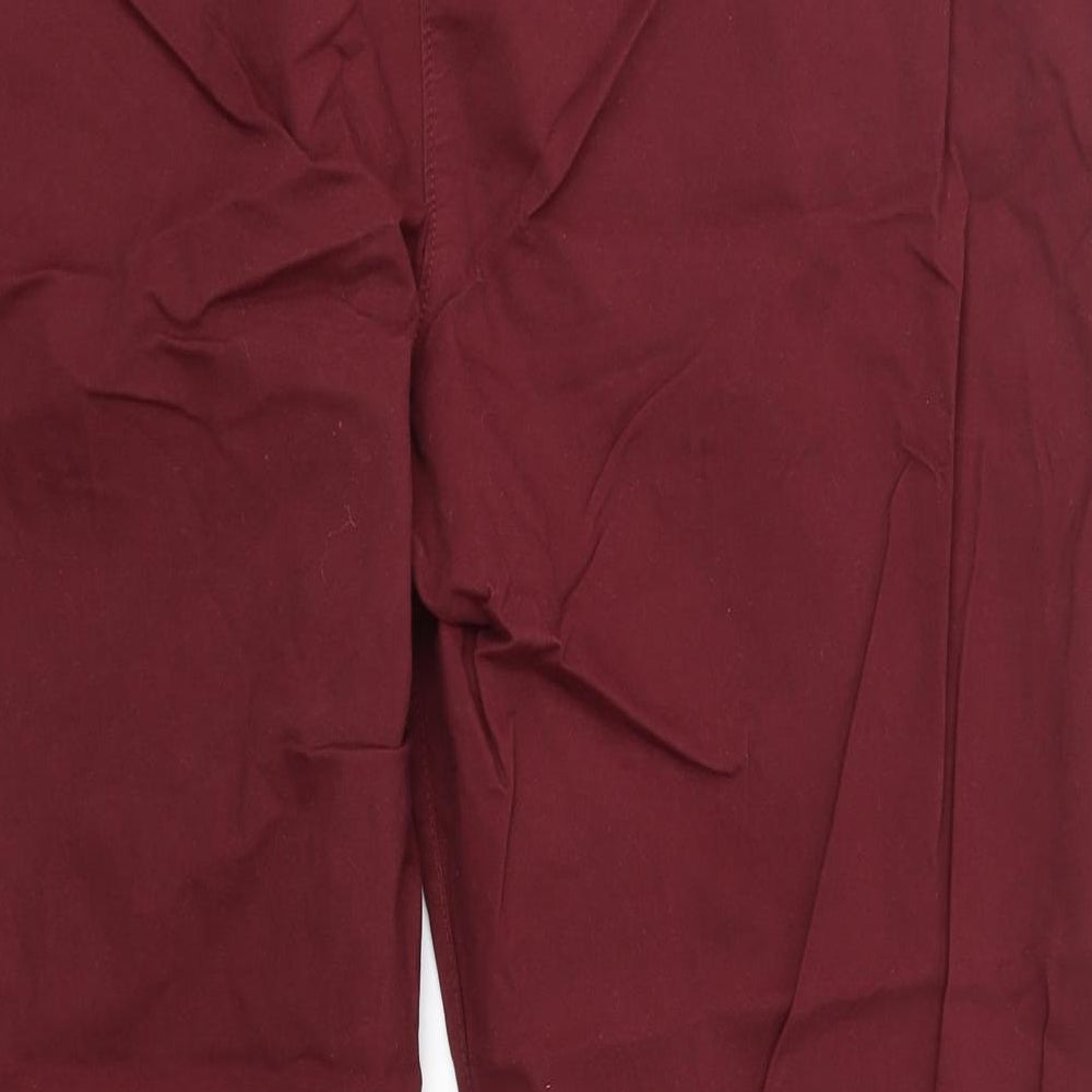 NEXT Womens Red  Cotton Trousers  Size 20 L26 in Regular