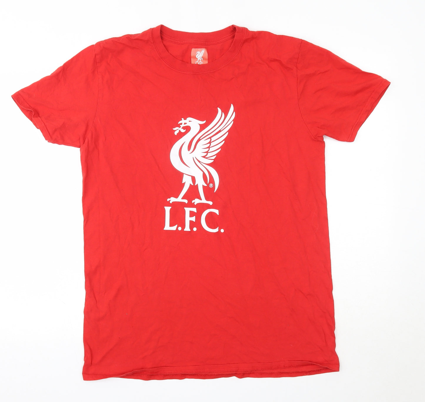 LFC Mens Red  Cotton  T-Shirt Size L Round Neck
