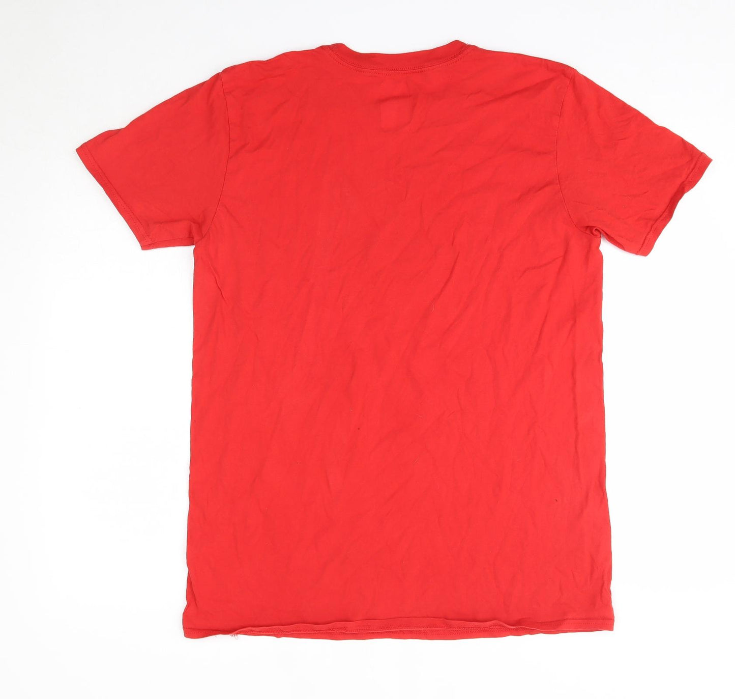 LFC Mens Red  Cotton  T-Shirt Size L Round Neck