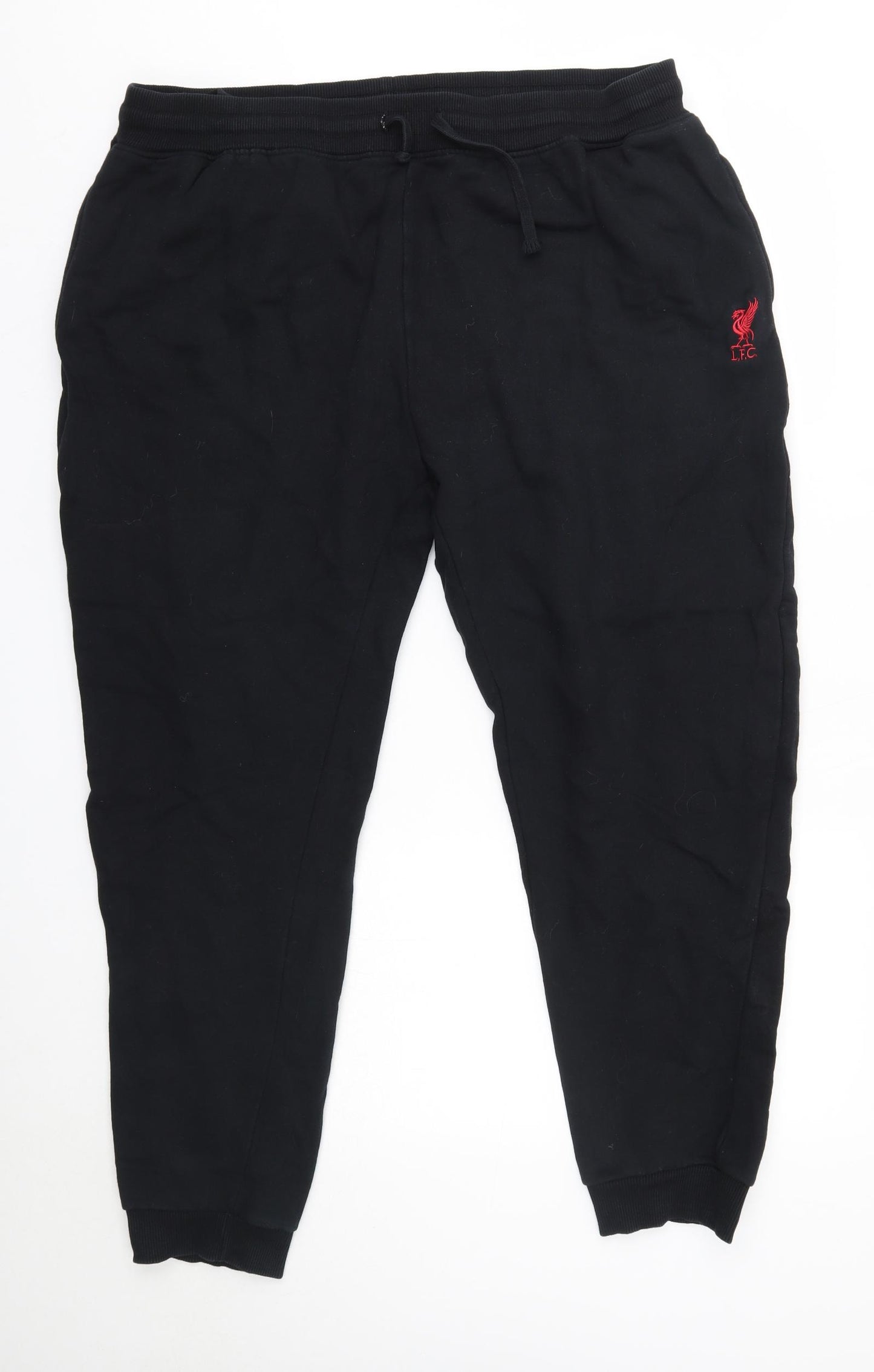 LFC Mens Black  Cotton Jogger Trousers Size 2XL L28 in Regular  - LFC