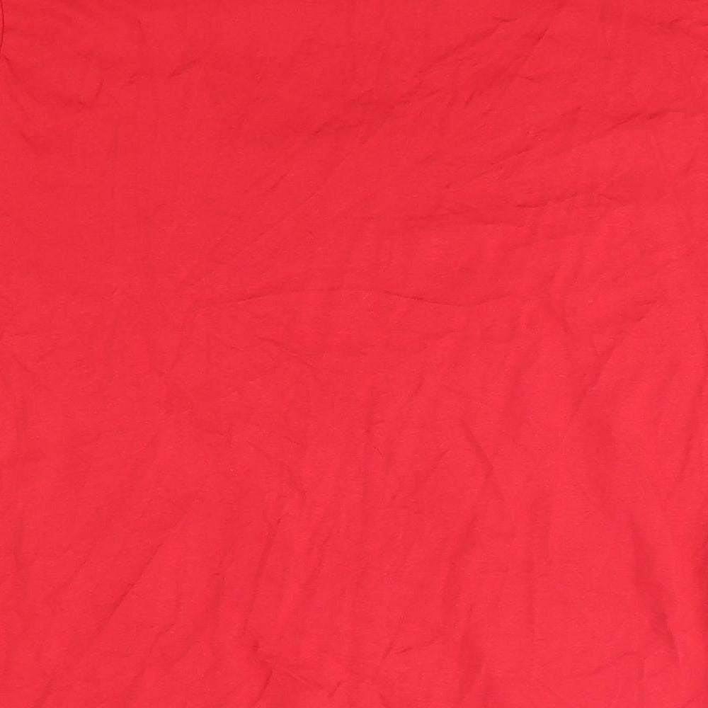 New Look Womens Red  100% Cotton Basic T-Shirt Size 18 Round Neck - Bee Kind