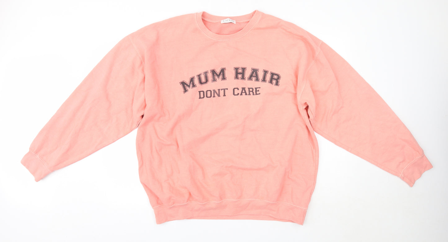 In the Style Womens Pink Round Neck  Polyester Pullover Jumper Size 18   - Mum Hair