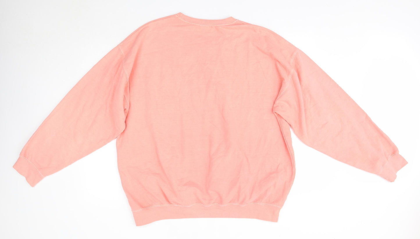 In the Style Womens Pink Round Neck  Polyester Pullover Jumper Size 18   - Mum Hair