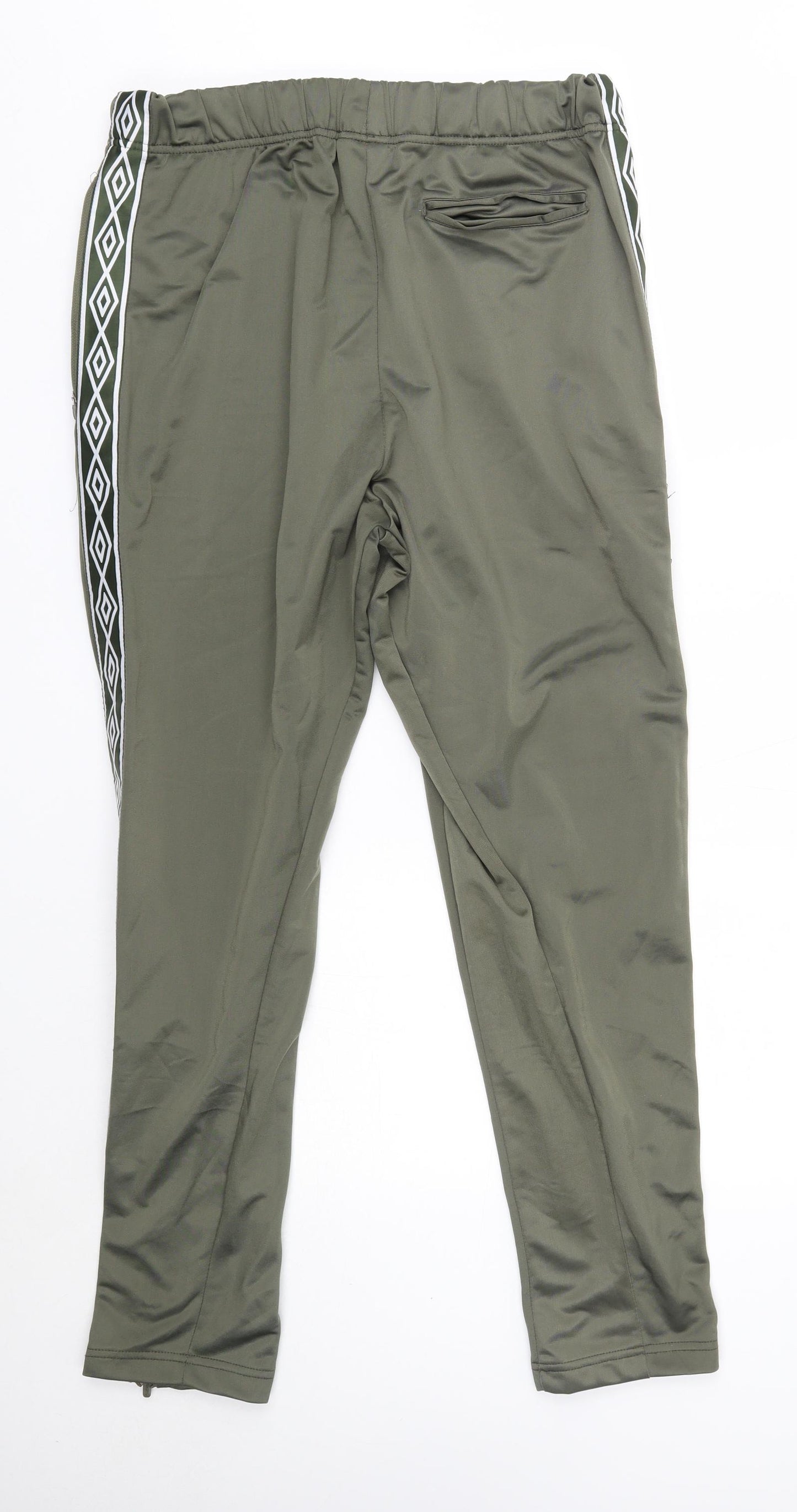 Umbro Mens Green  Polyester Jogger Trousers Size 2XL L29 in Regular