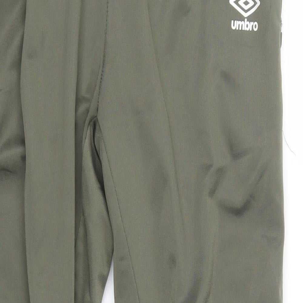 Umbro Mens Green  Polyester Jogger Trousers Size 2XL L29 in Regular