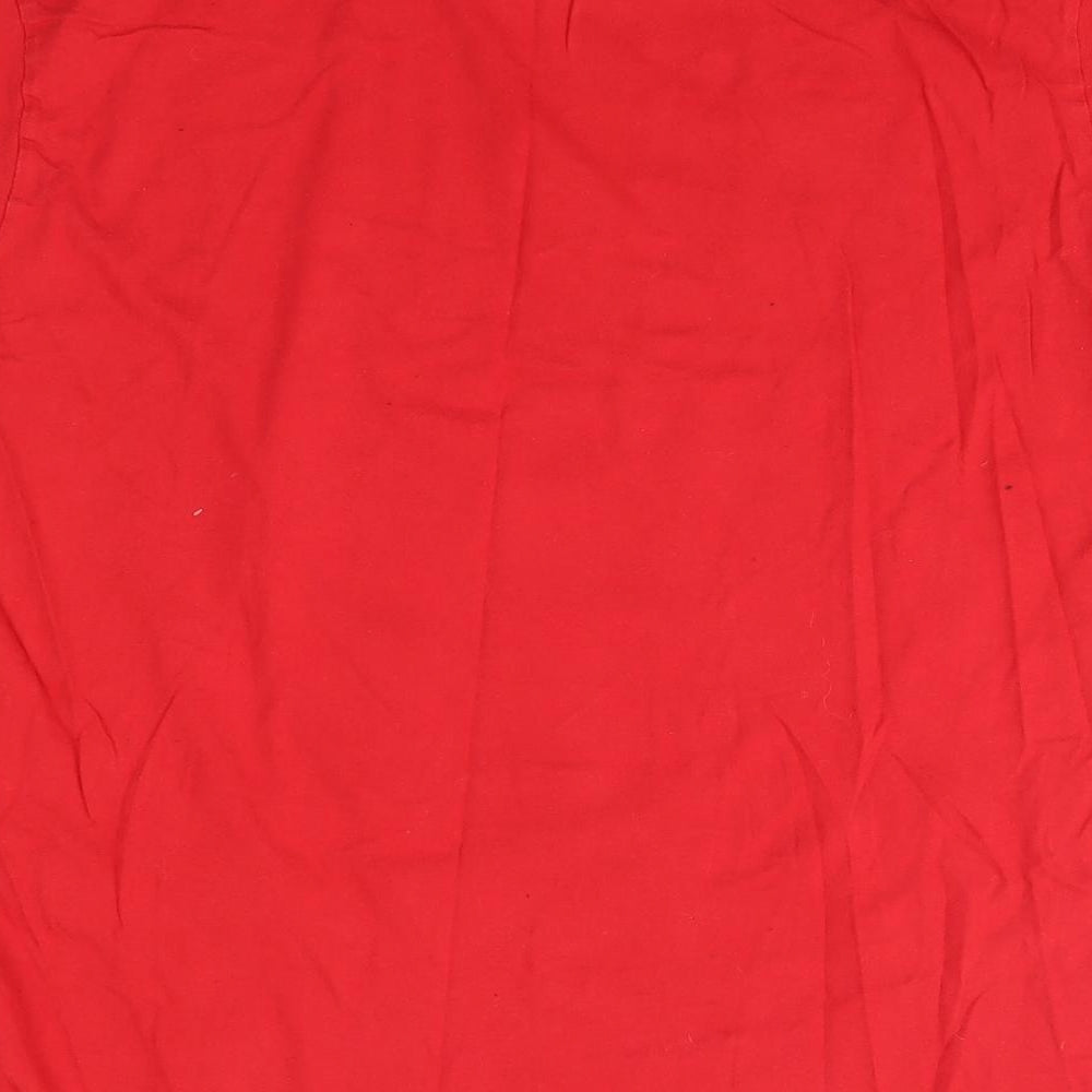 LFC Mens Red  Cotton  T-Shirt Size 2XL Round Neck
