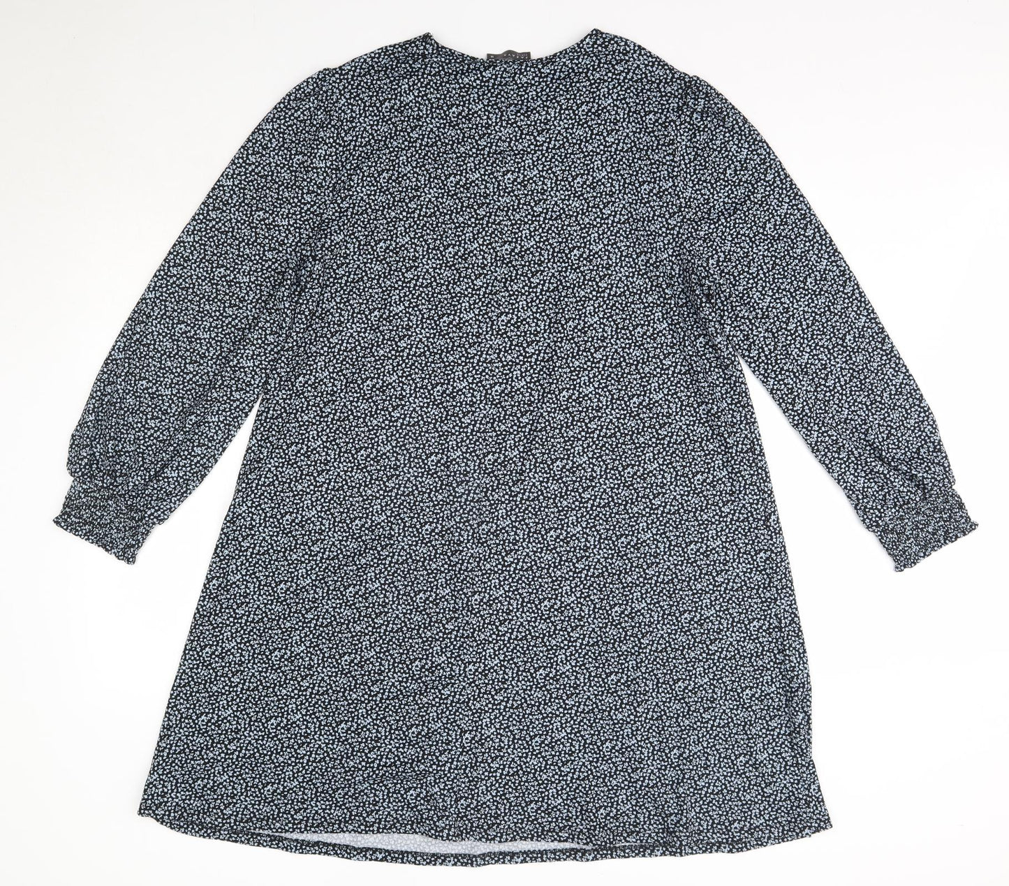 Matalan Womens Blue  Polyester A-Line  Size 18  Round Neck