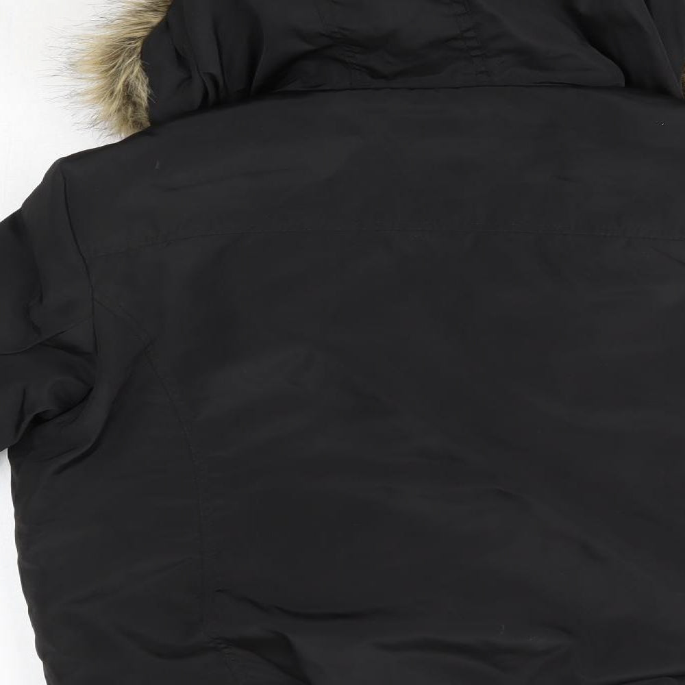 New Look Womens Black   Parka Coat Size 14