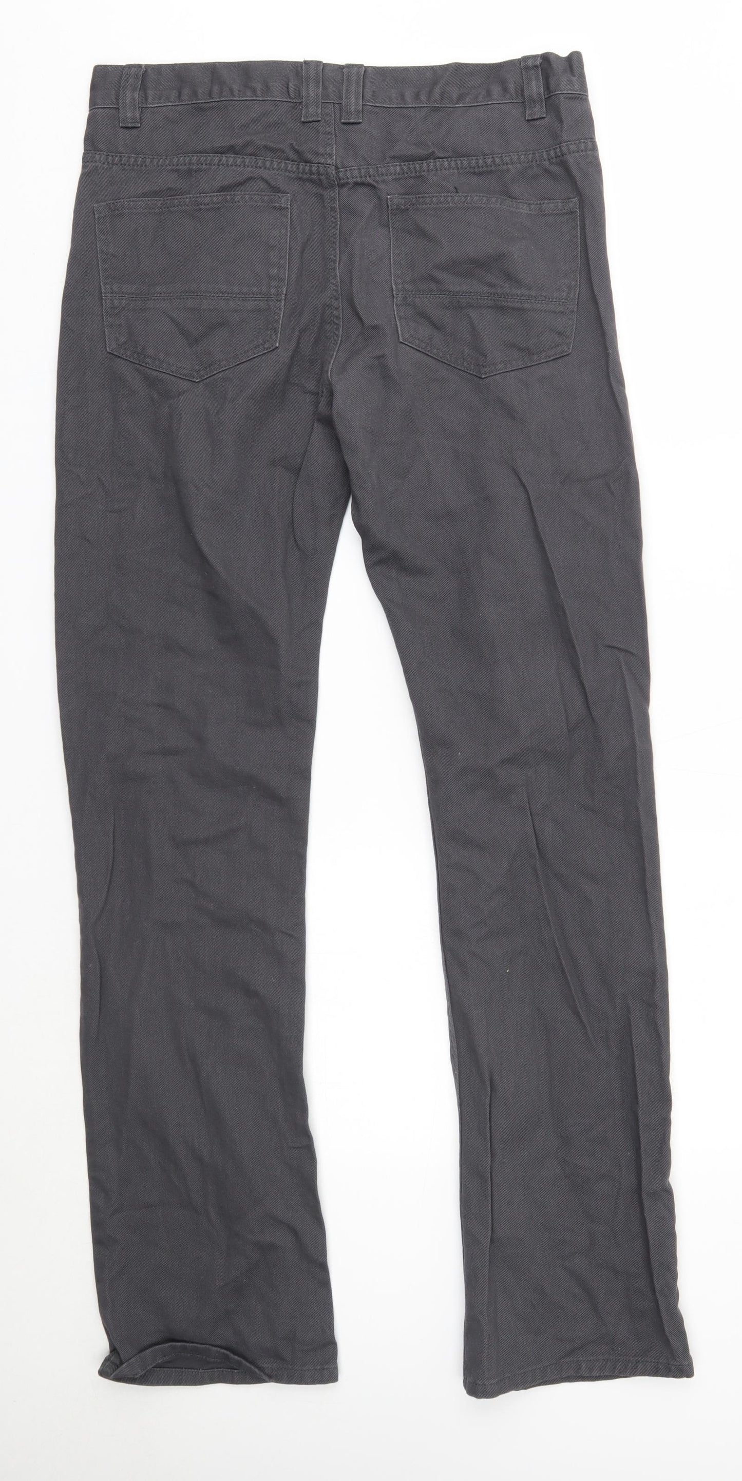 Primark Mens Grey  Cotton Straight Jeans Size 32 in L34 in Regular