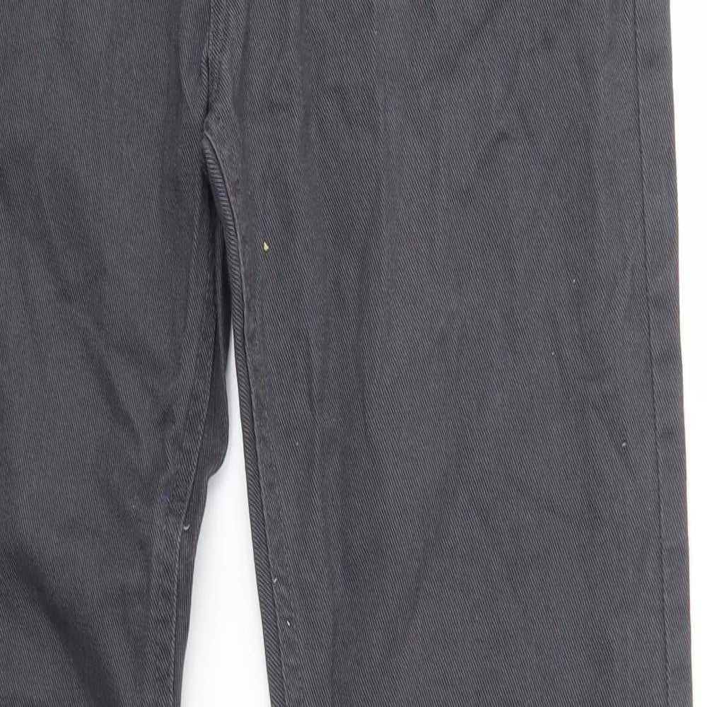 Primark Mens Grey  Cotton Straight Jeans Size 32 in L34 in Regular