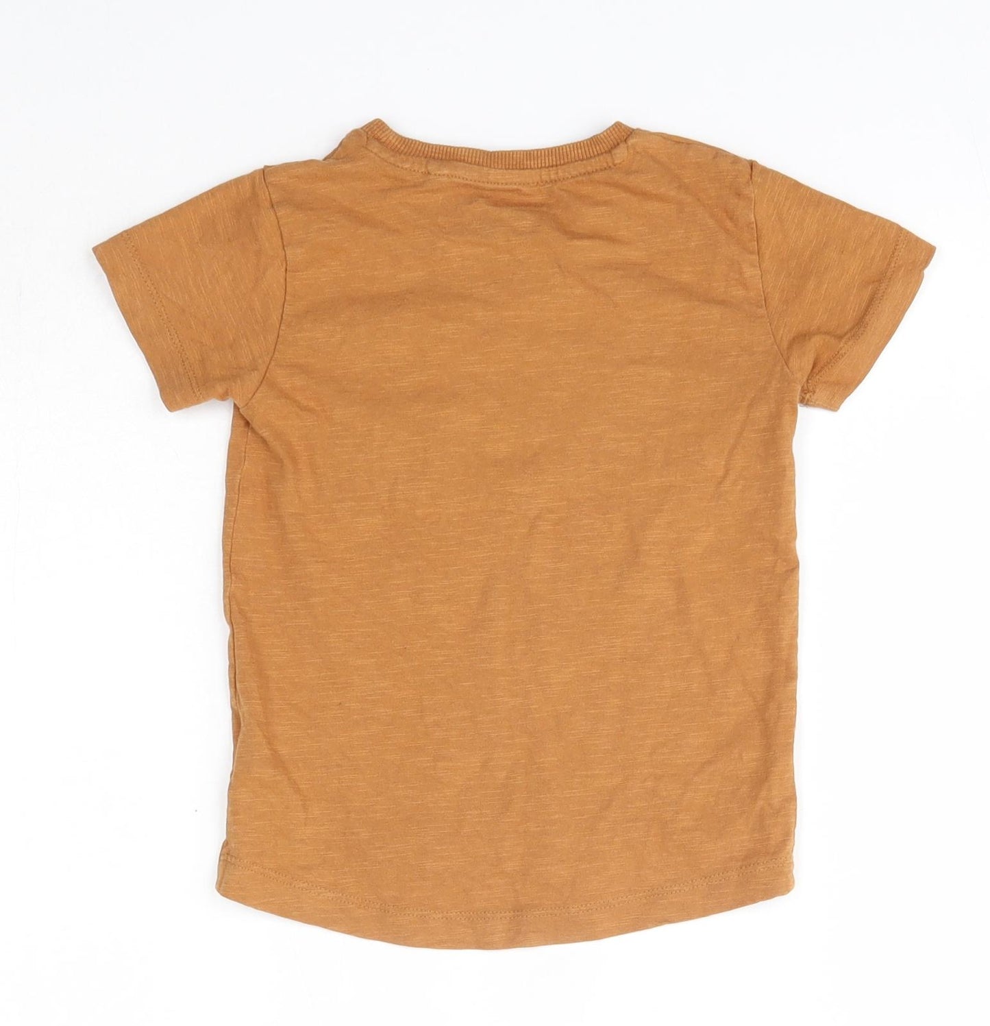 NEXT Baby Brown  100% Cotton Basic T-Shirt Size 18-24 Months Round Neck