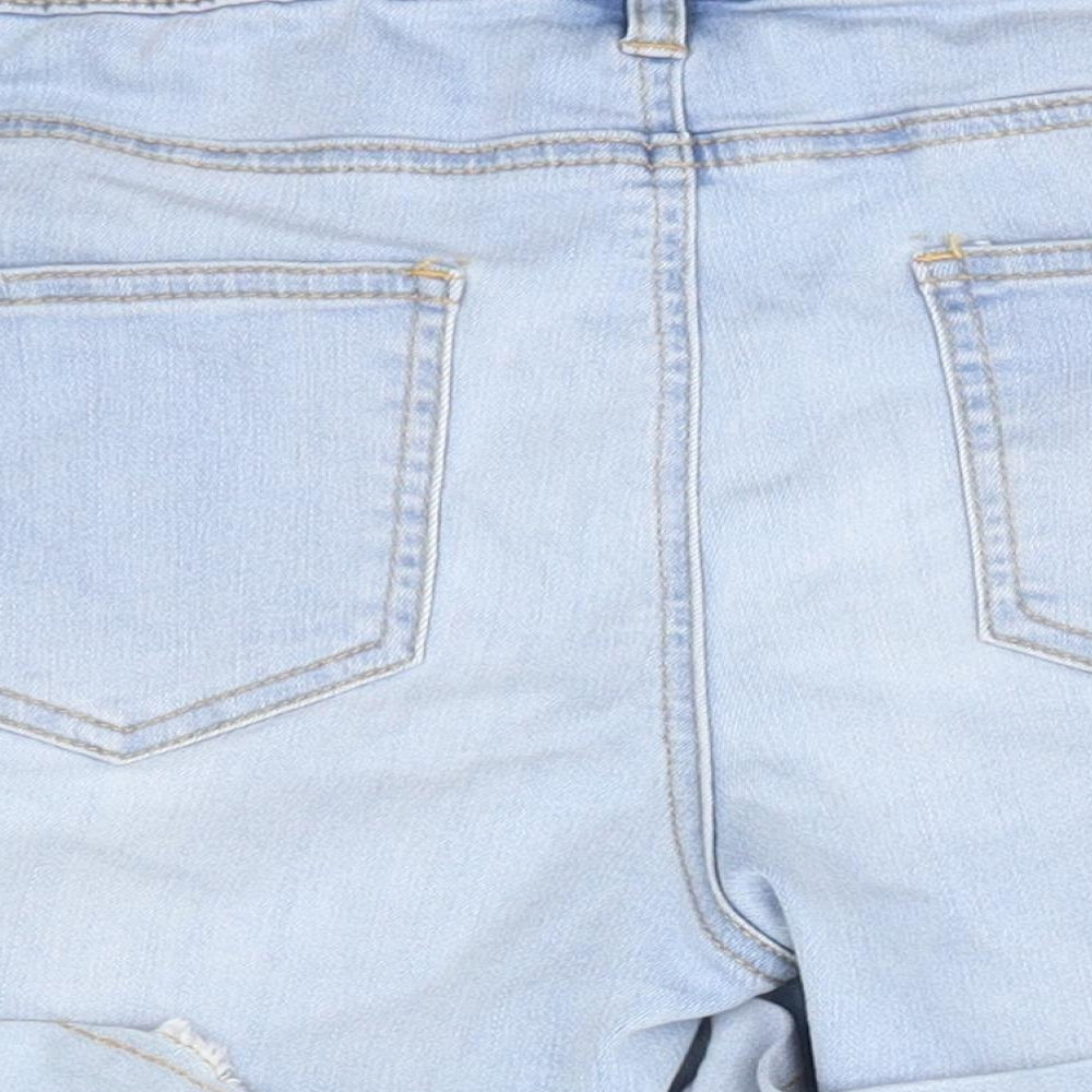 Primark Womens Blue  Cotton Sweat Shorts Size 12  Regular