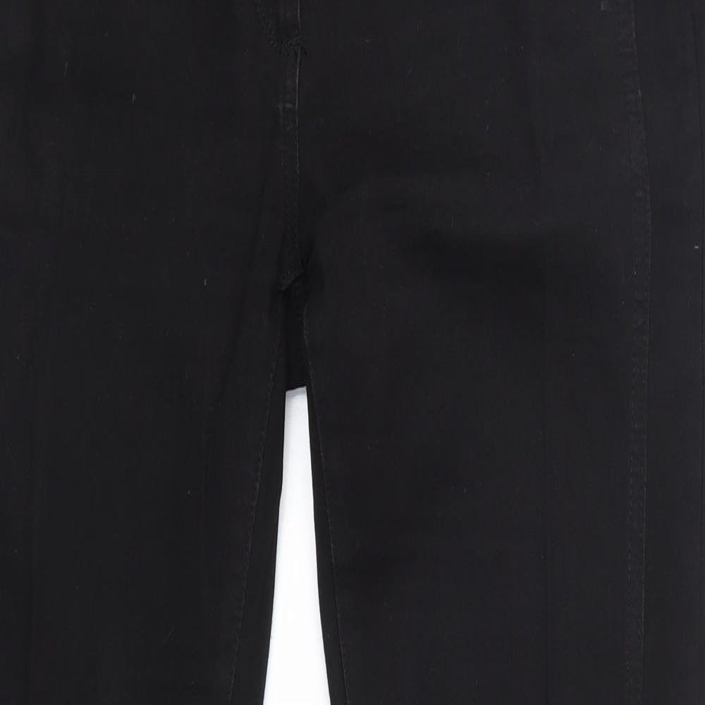 M&Co Womens Black  Cotton Bootcut Jeans Size 12 L30 in Regular