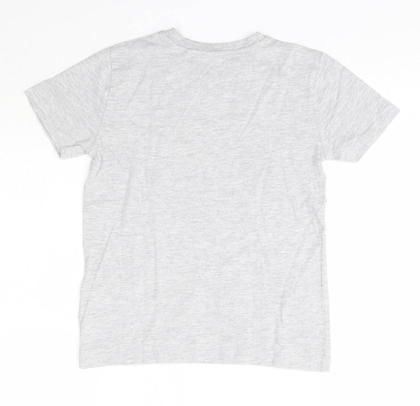 NEXT Boys Grey  Cotton Basic T-Shirt Size 7 Years Round Neck
