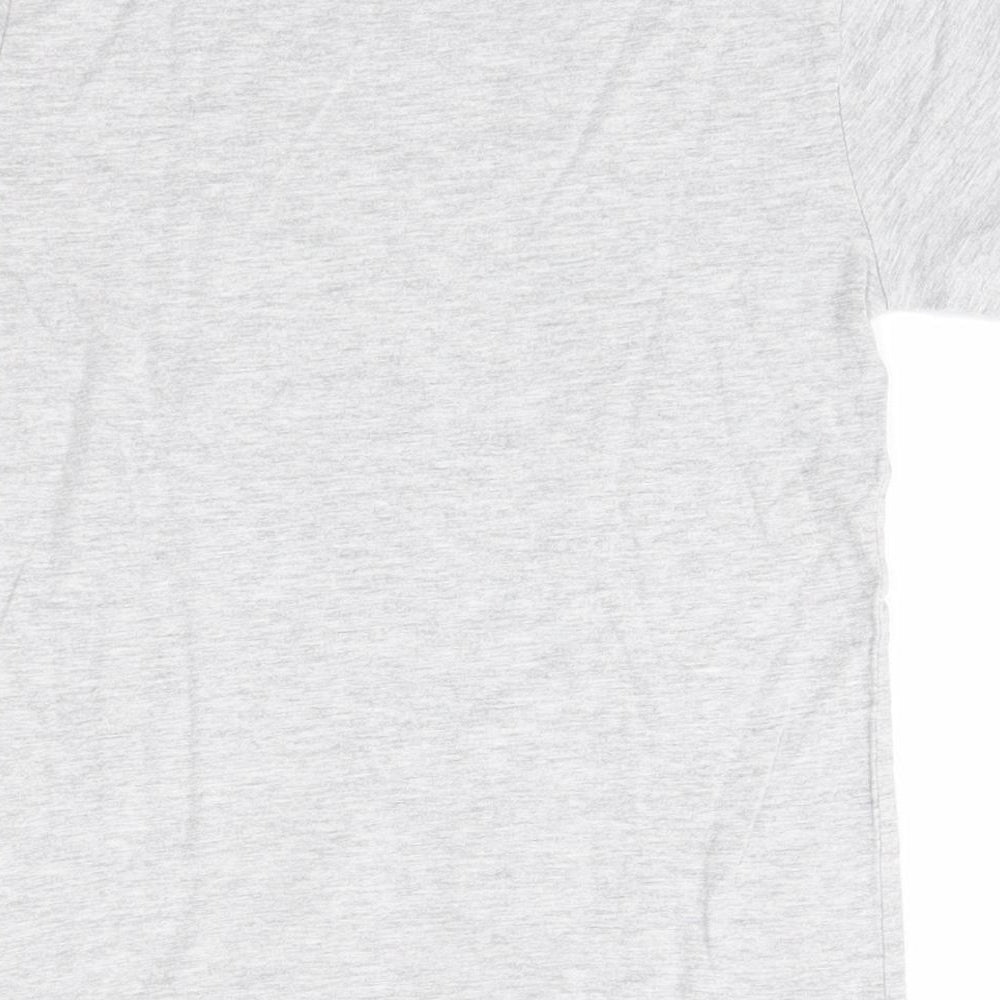 NEXT Boys Grey  Cotton Basic T-Shirt Size 7 Years Round Neck