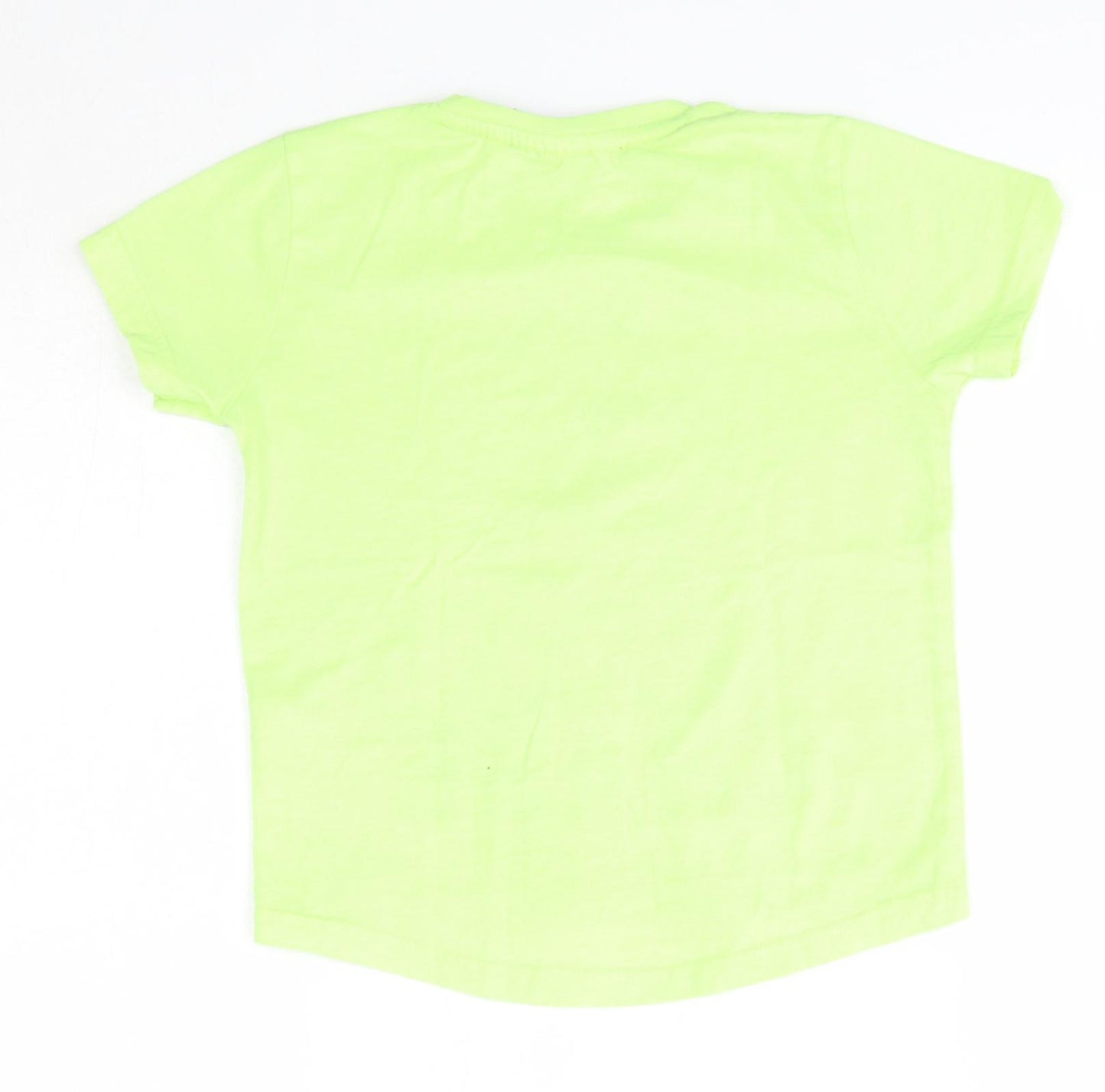 Primark Boys Green  Polyester Basic T-Shirt Size 4-5 Years Round Neck  - Paws Patrol Chase