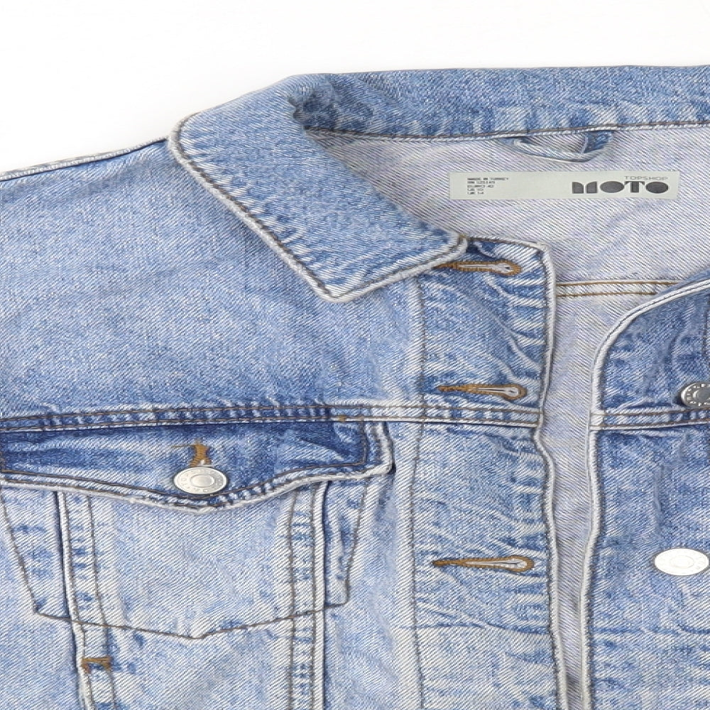 Topshop Womens Blue   Jacket  Size 14