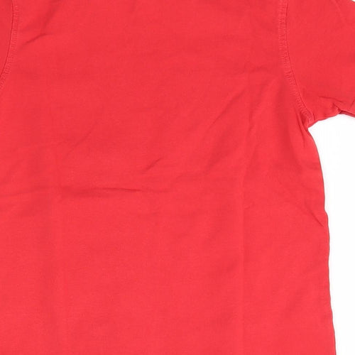 George Boys Red  100% Cotton Basic T-Shirt Size 6-7 Years Round Neck