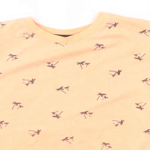 Primark Boys Orange  Polyester Basic T-Shirt Size 4-5 Years Round Neck