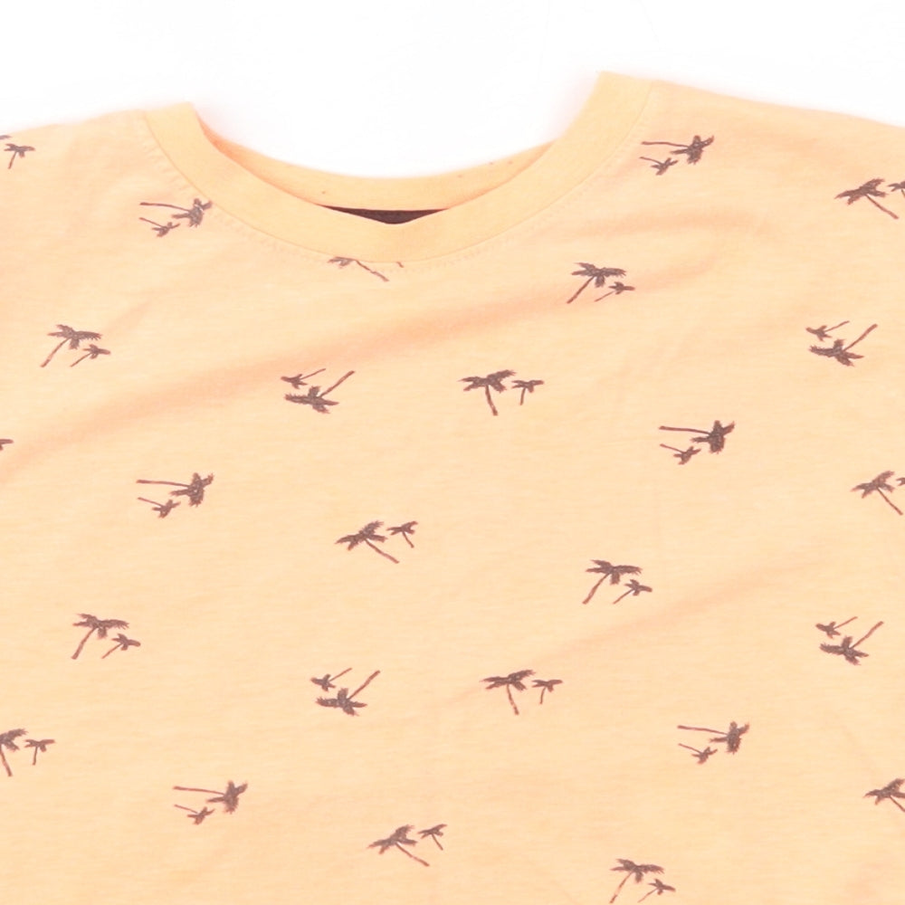 Primark Boys Orange  Polyester Basic T-Shirt Size 4-5 Years Round Neck