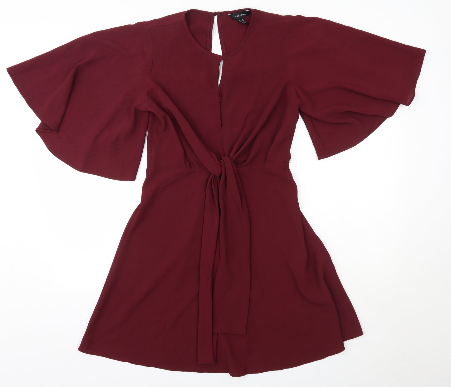 New Look Womens Purple  Polyester A-Line  Size 10  Round Neck
