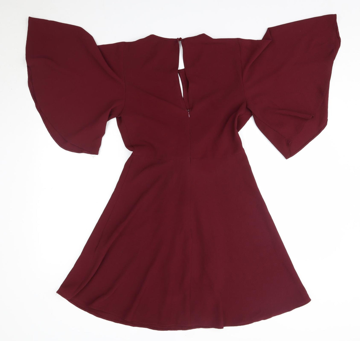 New Look Womens Purple  Polyester A-Line  Size 10  Round Neck