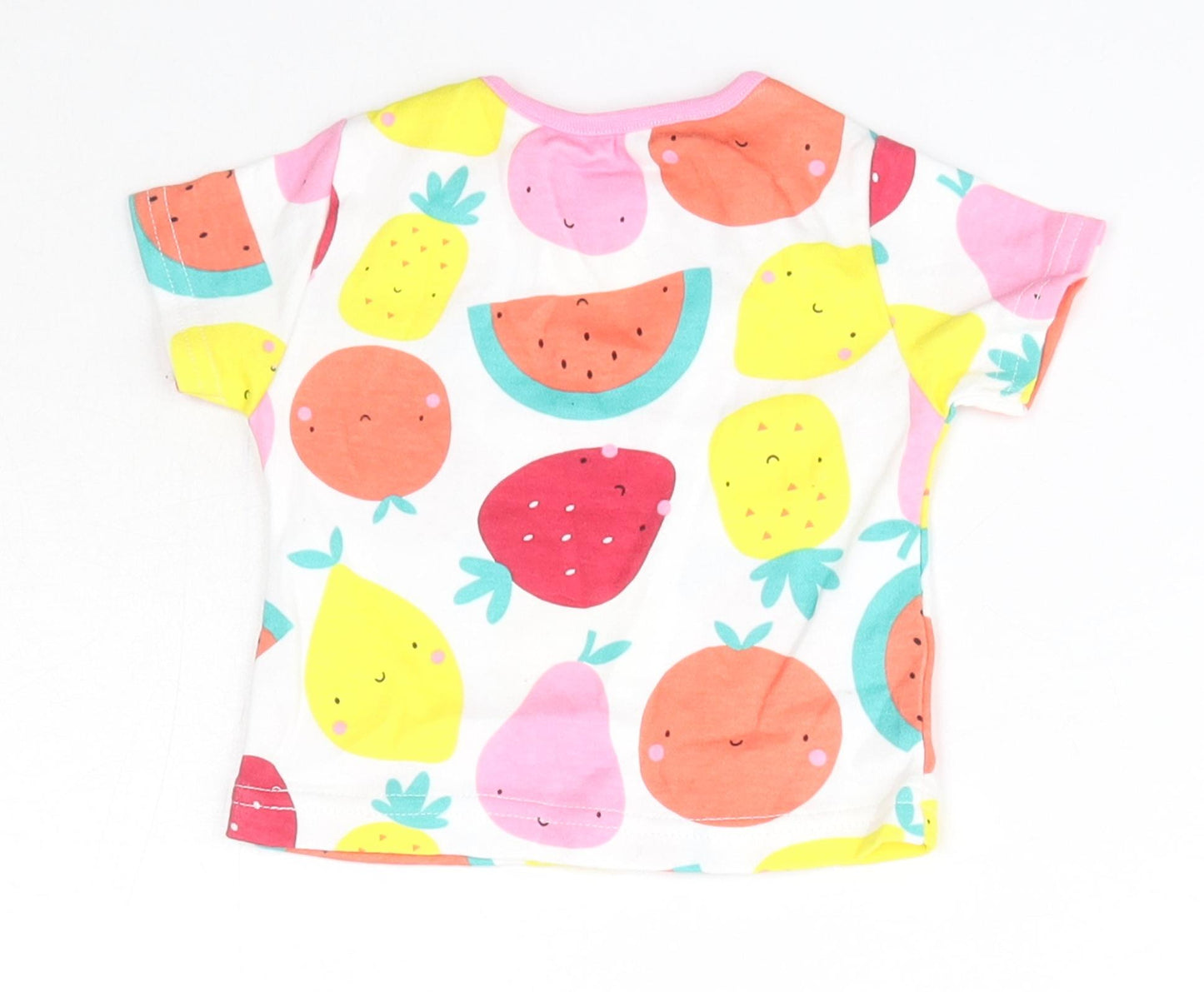 George Baby Multicoloured  Cotton Basic T-Shirt Size Newborn Round Neck
