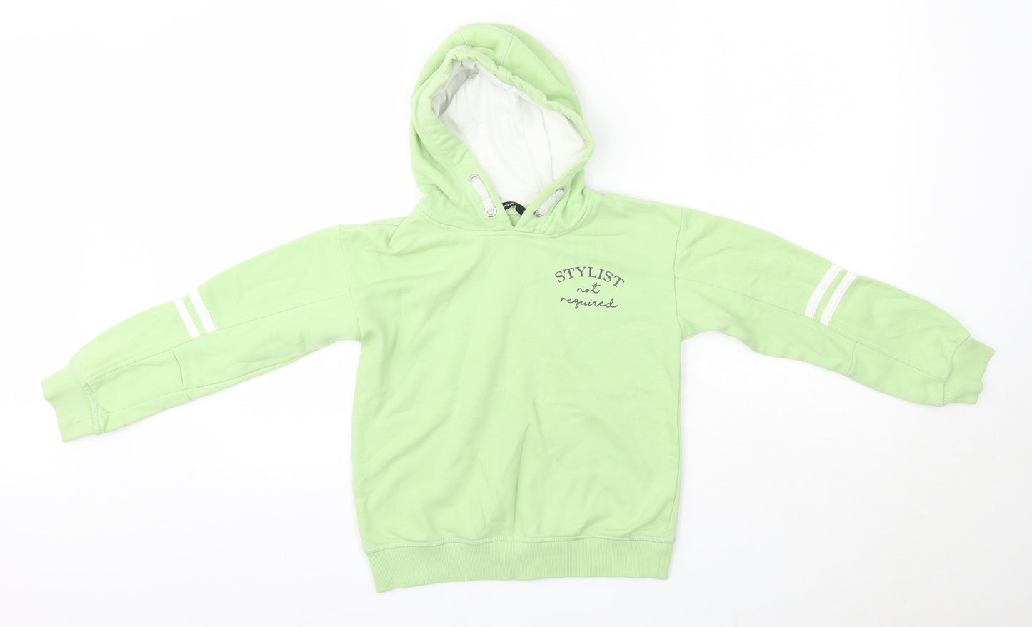 George Girls Green  Cotton Pullover Hoodie Size 9-10 Years