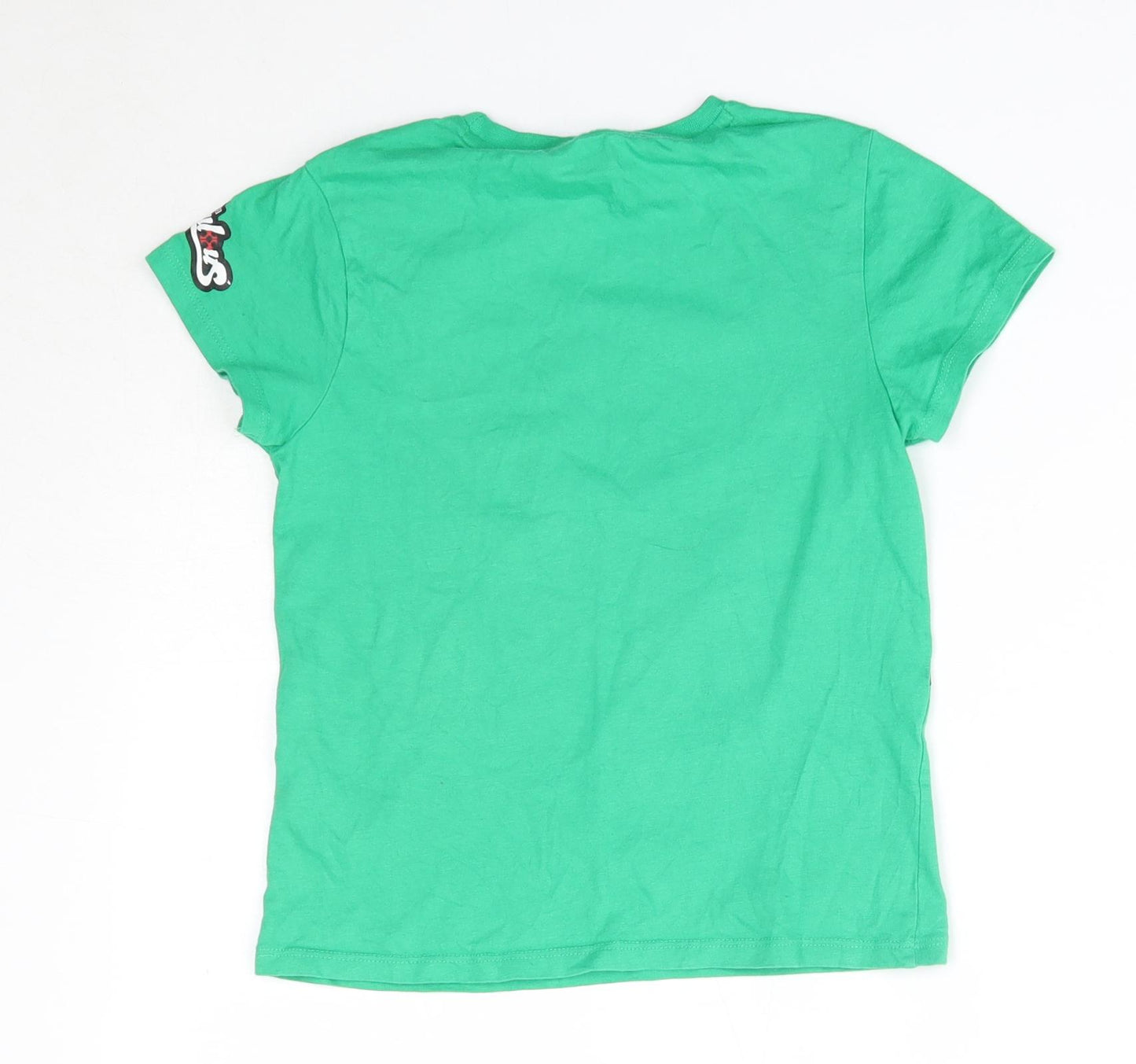Miraculous Boys Green  100% Cotton Basic T-Shirt Size 7-8 Years Round Neck