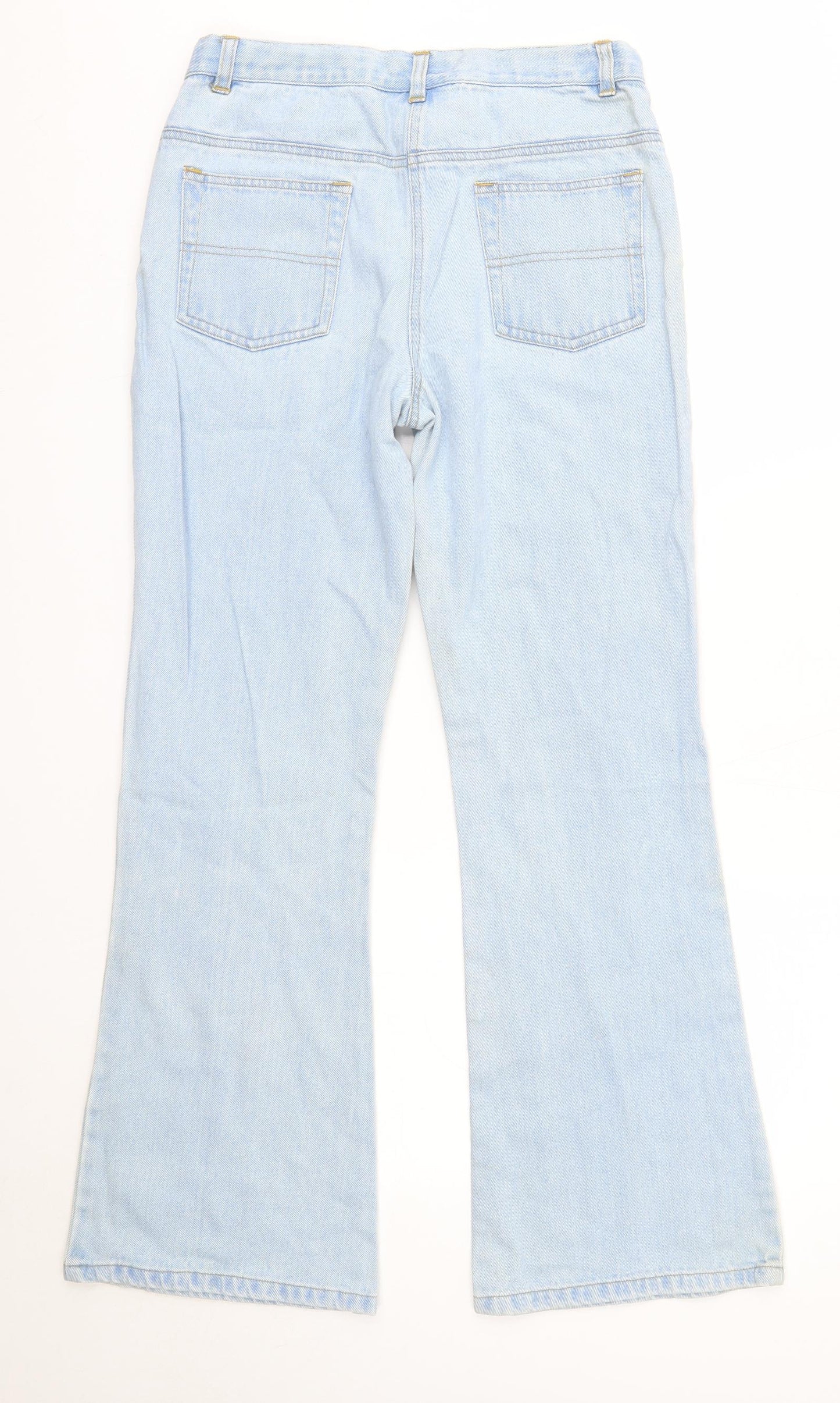 Essentials Womens Blue  100% Cotton Bootcut Jeans Size 12 L30 in Regular