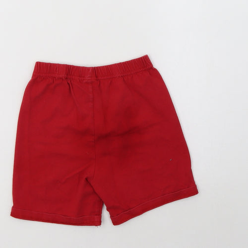 Marvel Boys Red Geometric Cotton Sweat Shorts Size 3-4 Years  Regular  - Comics