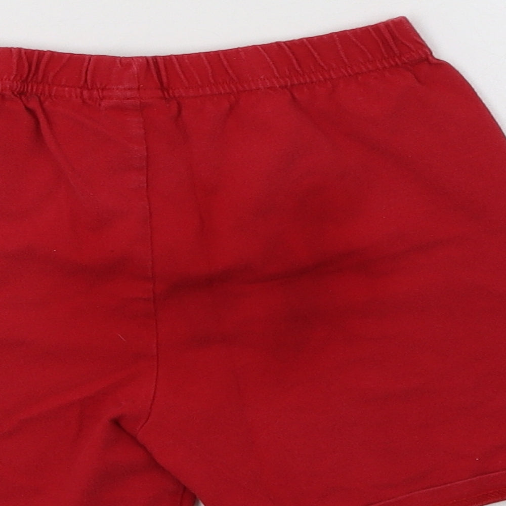 Marvel Boys Red Geometric Cotton Sweat Shorts Size 3-4 Years  Regular  - Comics