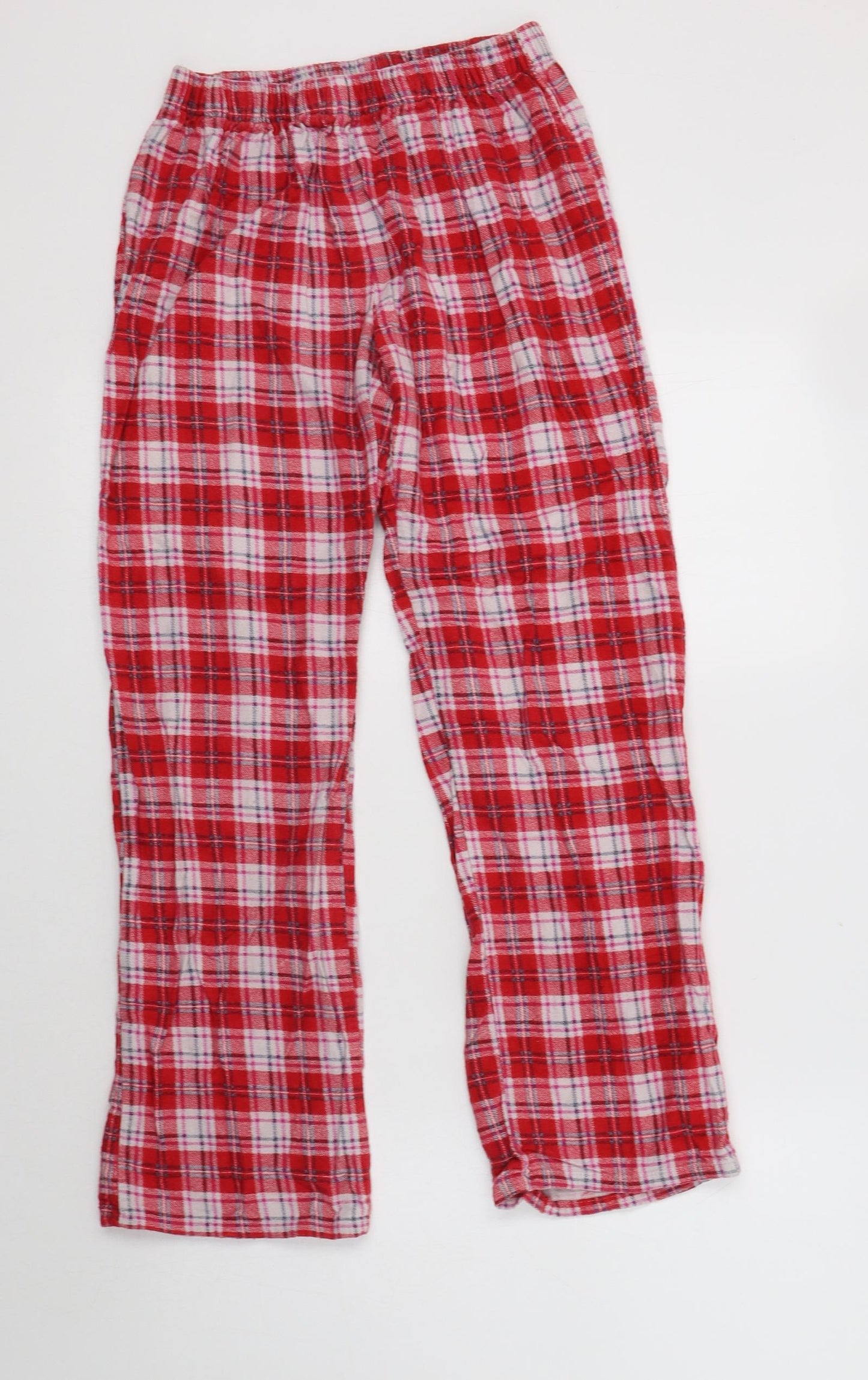 New Look Womens Red Check Cotton  Pyjama Pants Size 10