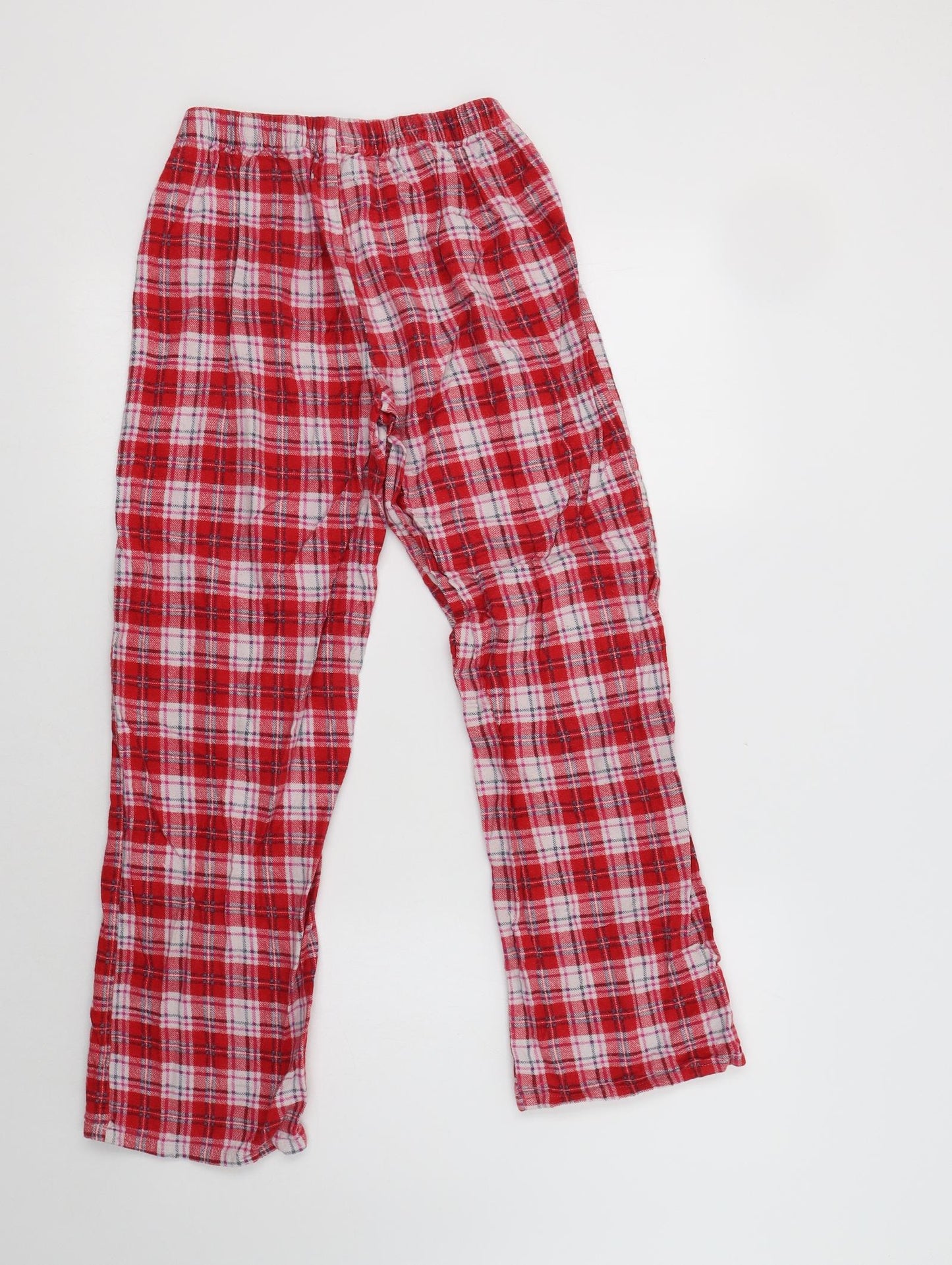 New Look Womens Red Check Cotton  Pyjama Pants Size 10