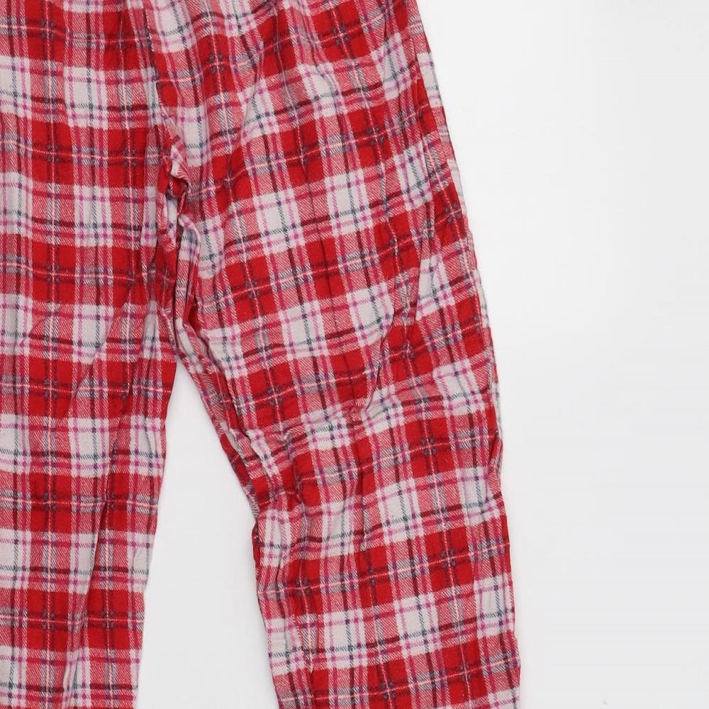 New Look Womens Red Check Cotton  Pyjama Pants Size 10