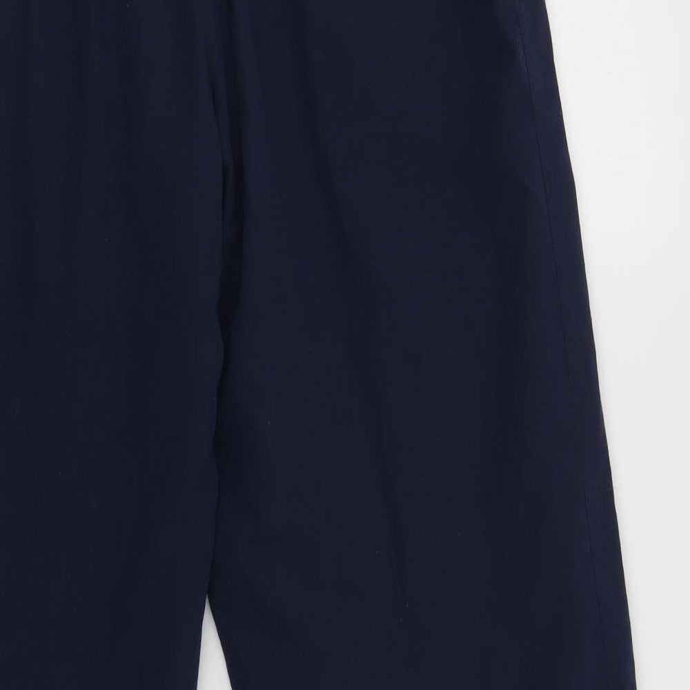 adidas Womens Blue  Polyester Jogger Trousers Size 12 L31 in Regular Drawstring