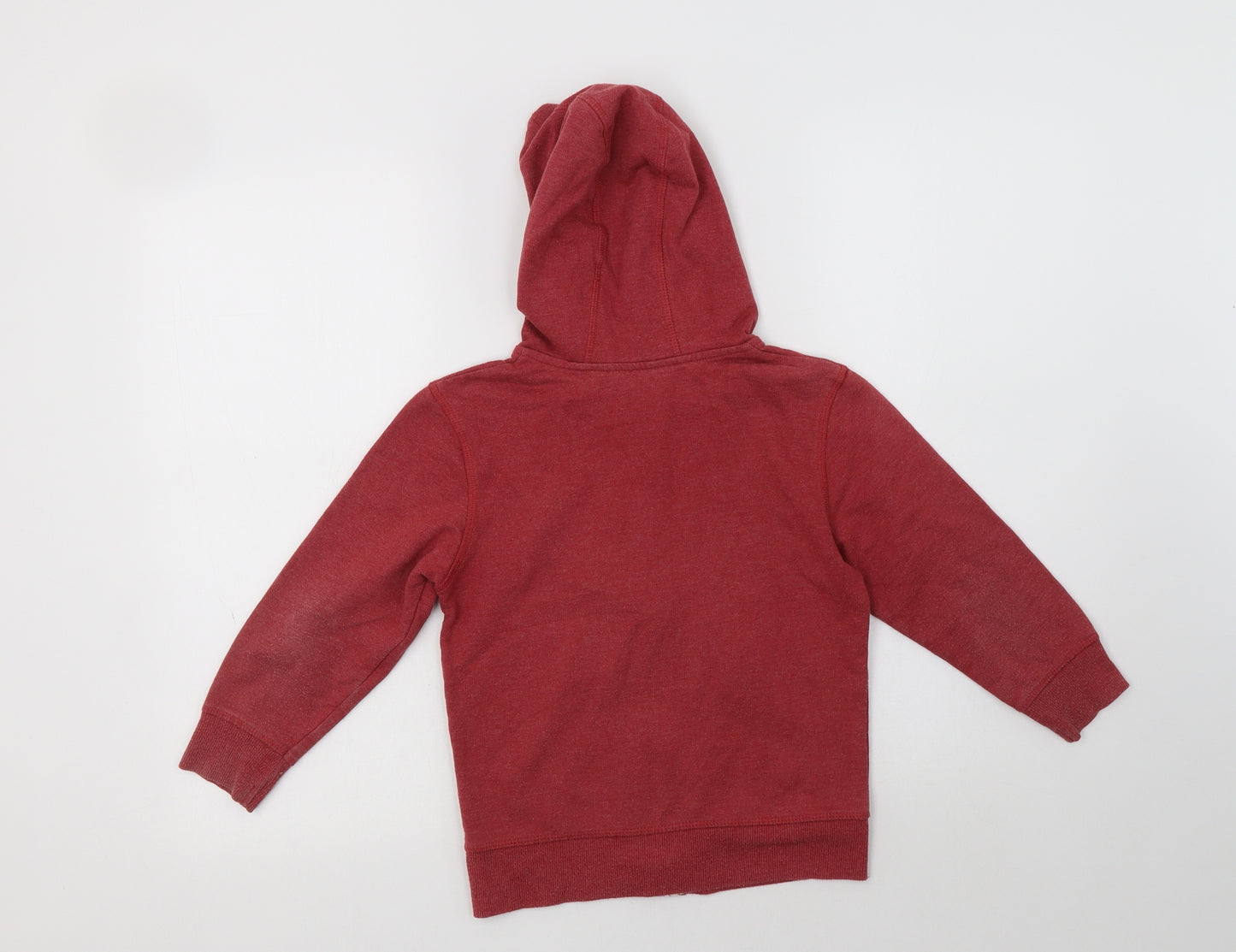George Boys Red  Cotton Full Zip Hoodie Size 5-6 Years  Zip
