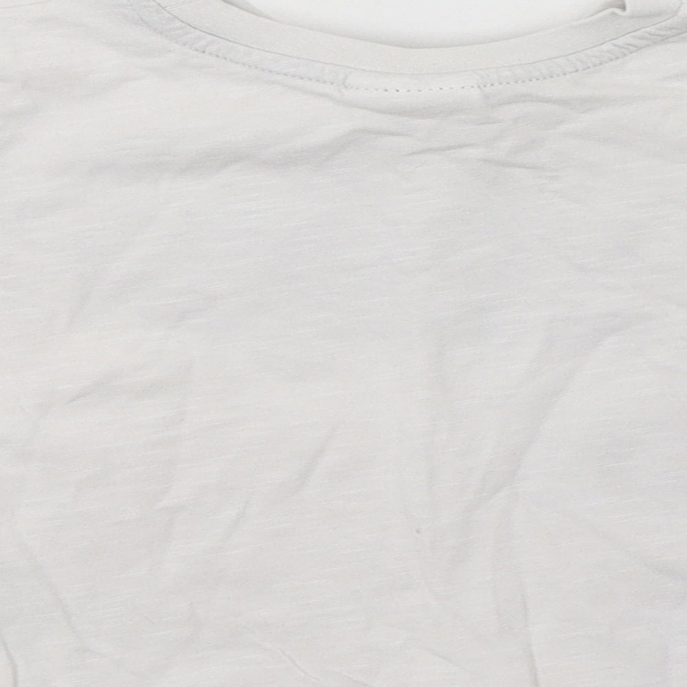 George Baby White  Cotton Basic Polo Size 12-18 Months Crew Neck  - Mickey