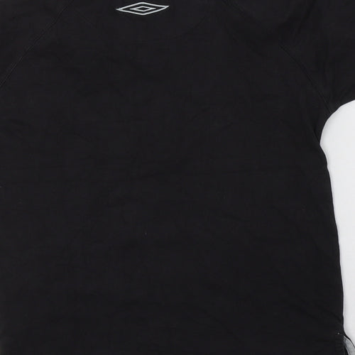 Umbro Boys Black  Cotton Basic T-Shirt Size 9-10 Years V-Neck