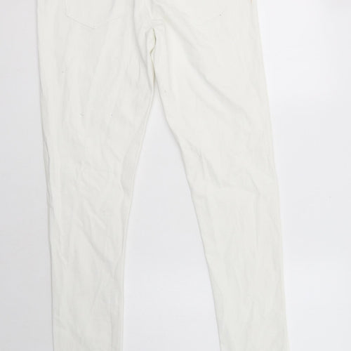 Primark Womens White  Cotton Jegging Jeans Size 12 L31 in Regular