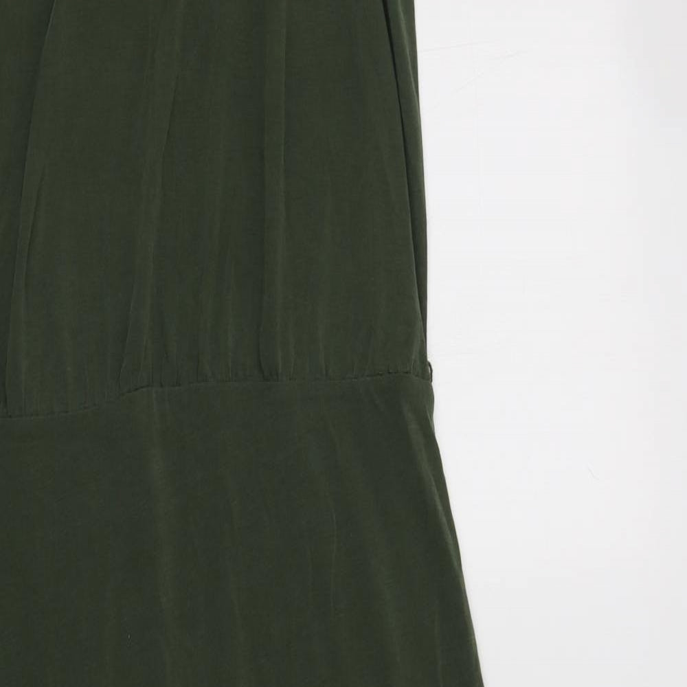 Oasis Womens Green  Modal Maxi  Size L  Halter Button