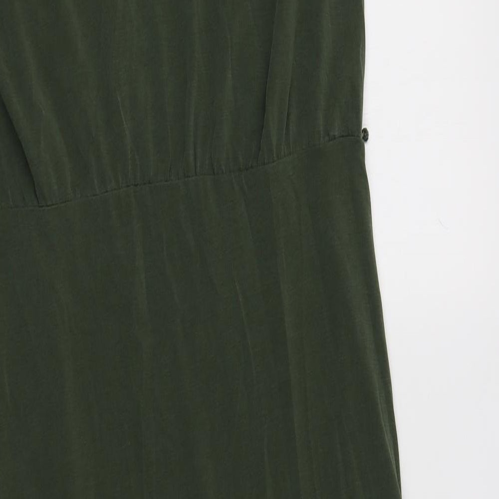Oasis Womens Green  Modal Maxi  Size L  Halter Button