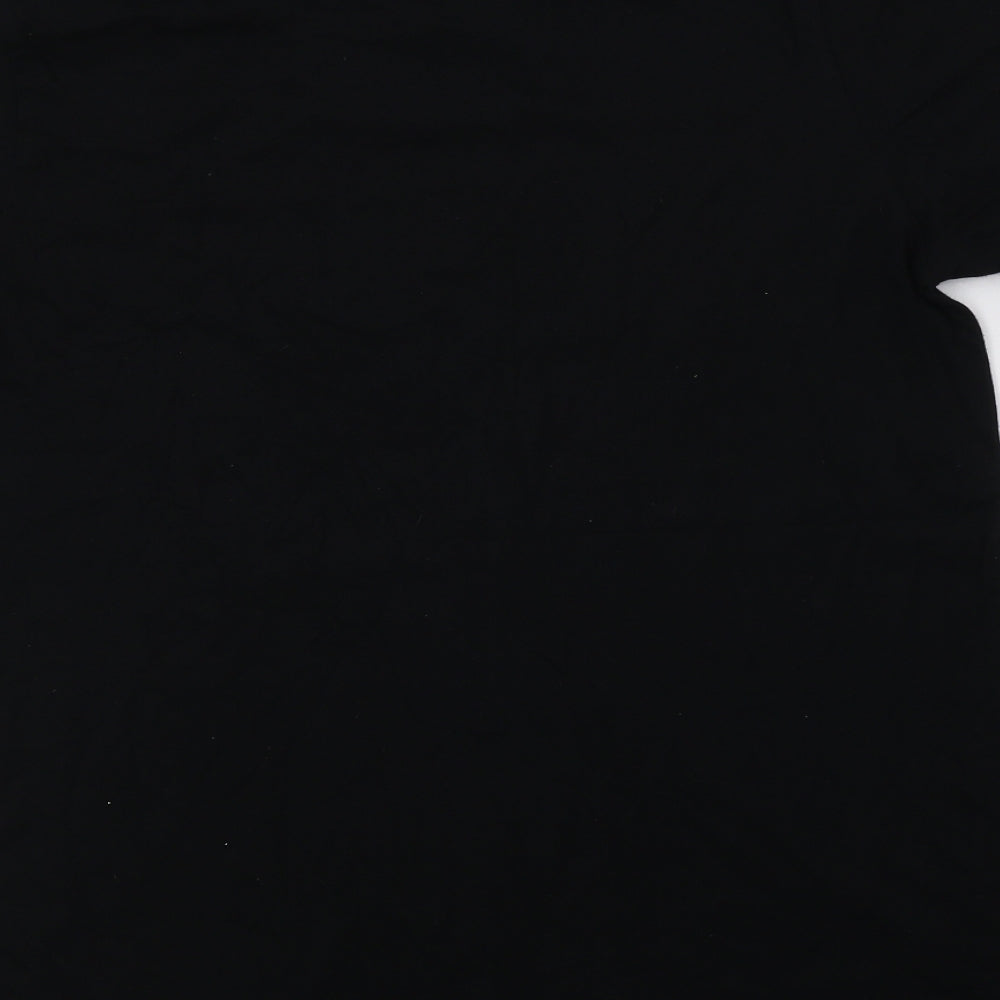 Canvas Womens Black  Cotton Basic T-Shirt Size L Crew Neck - Ed Sheeran