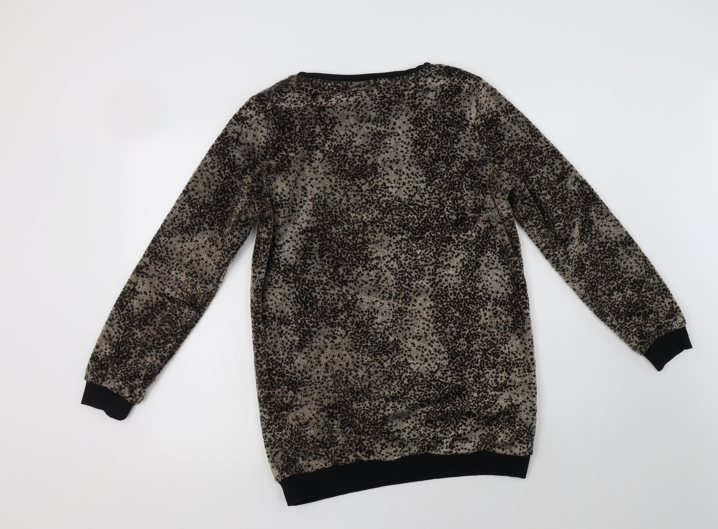 NEXT Womens Brown Animal Print Polyester Top Lounge Set Size 10