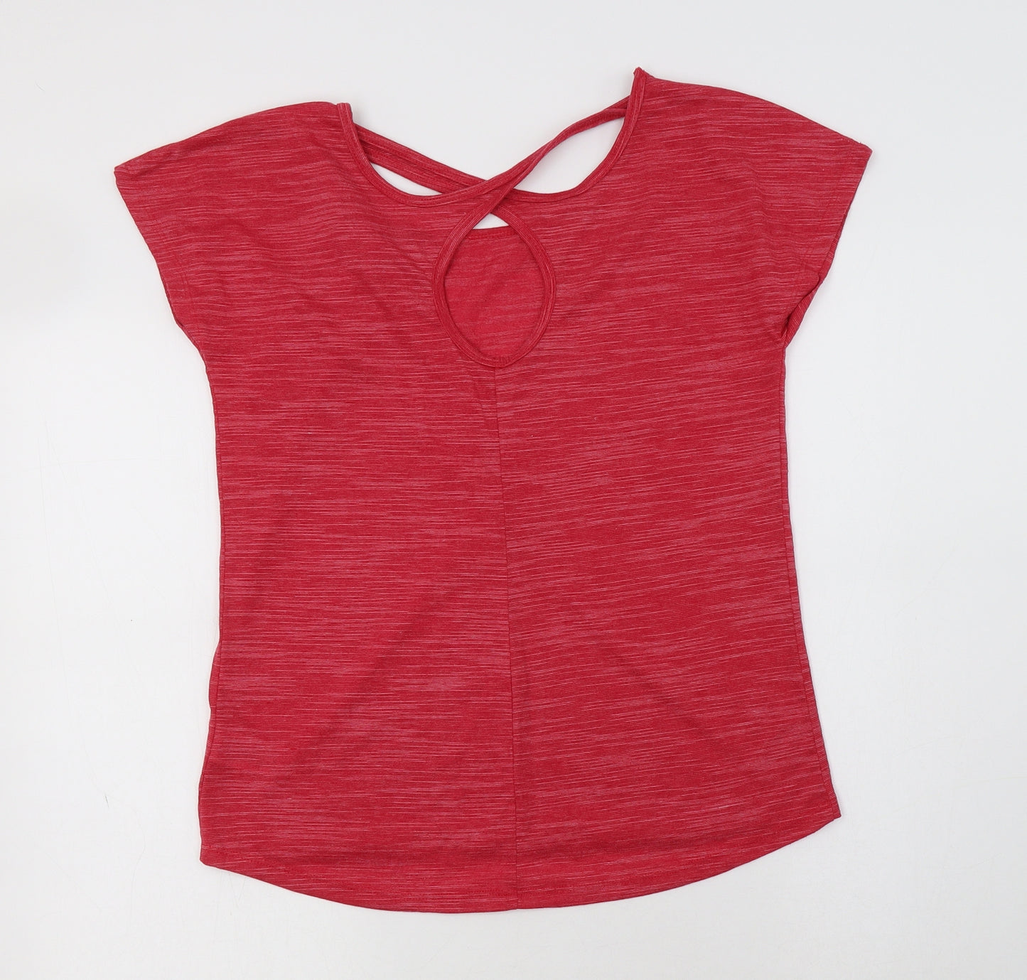 Matalan Womens Pink  Polyester Basic T-Shirt Size S Round Neck